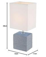 Globo Strakke tafellampGeri blauw met witte kap - 21676 - thumbnail