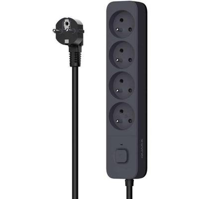 Stekkerdoos - QUARX - 4 stopcontacten - Met 3 USB-poorten, 1,5m kabel