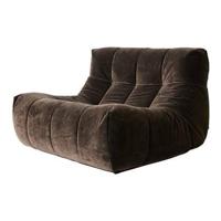 HKliving Lazy Lounge fauteuil Royal Velvet Espresso - thumbnail