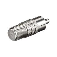 Goobay WE 3011 kabel-connector BNC-F FM > RCA M Roestvrijstaal - thumbnail