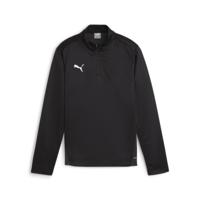 PUMA teamGOAL Trainingstrui 1/4-Zip Kids Zwart Wit Grijs - thumbnail