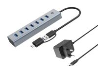 CONCEPTRONIC HUBBIES21GP 7-poorts USB 3.0-hub met voeding, 5 Gbps, USB-A x 7 - thumbnail