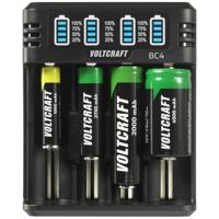 VOLTCRAFT BC4 Batterijlader Li-ion, NiMH AA (penlite), AAA (potlood), C (baby), Sub-C, 10440, 16340, CR-123A, 17335, 17500, 17670, 18490, 18650, 21700, 22650, - thumbnail