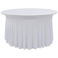 VidaXL 2 st tafelhoezen stretch met rok 180x74 cm wit - thumbnail
