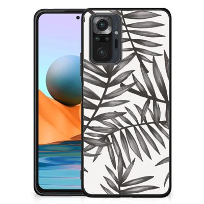 Xiaomi Redmi Note 10 Pro Bloemen Hoesje Leaves Grey