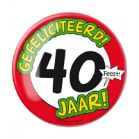 XL Button 40 Jaar - thumbnail
