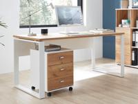 Bureau LISBONNE wit/navarra eik - thumbnail