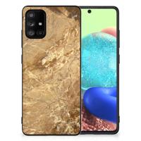 Samsung Galaxy A71 Marmeren Print Telefoonhoesje Marmer Creme - thumbnail