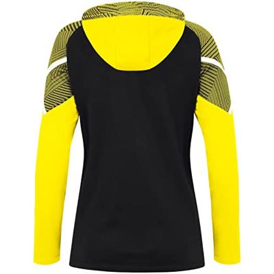 JAKO 6822D Jas Met Kap Performance Dames - Zwart/Zachtgeel - 38