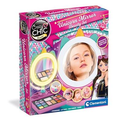 Clementoni crazy chic - eenhoorn spiegel met led ring licht Clementoni crazy chic - eenhoorn spiegel met led ring licht