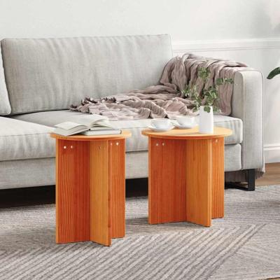 Salontafel 2 pcs Wasbruin 41,5 x 41,5 x 41 cm