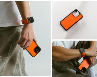 Nomad Rugged Protective case iPhone 15 Pro ultra orange