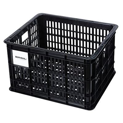 Basil fietskrat m - medium - 29.5 liter - zwart