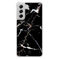 Samsung Galaxy S21 FE shockproof hoesje - Marmer zwart - thumbnail