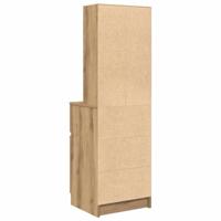 Nachtkastje 39x35x125 cm bewerkt hout artisanaal eikenkleur - thumbnail