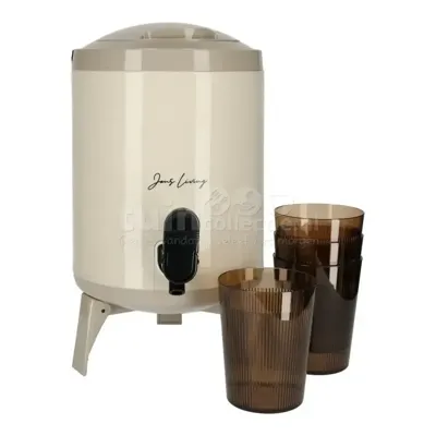 Jens Living Sapdispenser Set met 4 Bekers Taupe