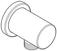 Grohe Wandaansluitbocht Rainshower Hard Graphite Geborsteld - thumbnail
