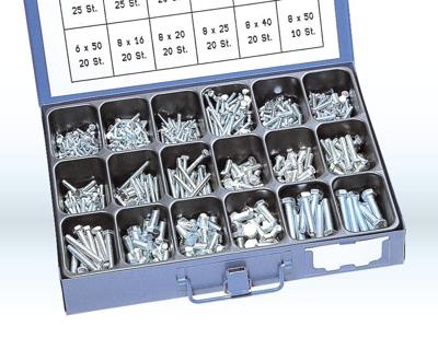 Dresselhaus zeskantbouten assortiment sort.steel screws din 933 8545