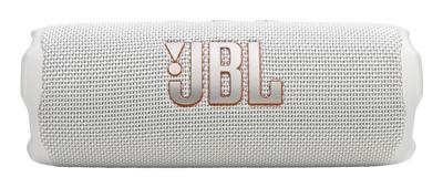 JBL Flip 7, draadloze draagbare Bluetooth-speaker, 16 uur afspeeltijd, IP68 waterdicht, stof- en valbestendig, JBL Pro Sound met AI Boost, Auracast multi-speaker verbinding, wit