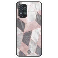 Samsung Galaxy A32 5G glazen hardcase - Stone grid - thumbnail