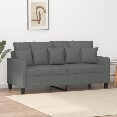 Tweezitsbank 140 cm stof donkergrijs