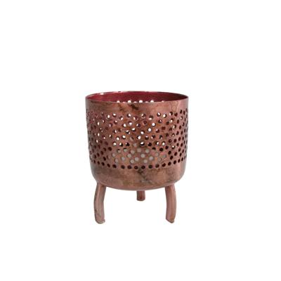 No Brand Theelichthouder luca s koper metaal 6x6x8cm | 12 stuks