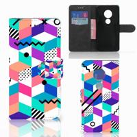 Motorola Moto G7 Play | Book Case | Blokken Kleurrijk - thumbnail