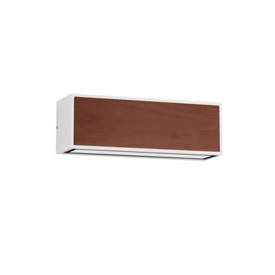Lyora Solar wandlampBrown wit met hout - 9030585