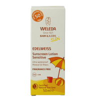 Weleda Edelweiss zonnecreme gevoelige huid SPF50 50 Milliliter - thumbnail
