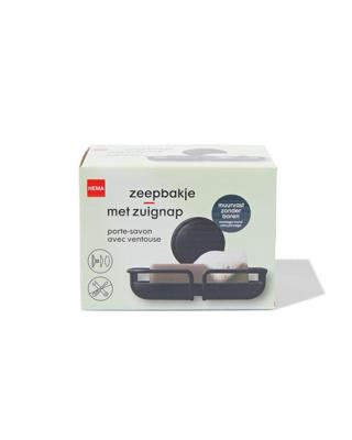 HEMA Zeepbakje met zuignap zwart (zwart)