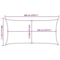 VidaXL Zonnezeil 160 g/m² 3x6 m hdpe zwart - thumbnail