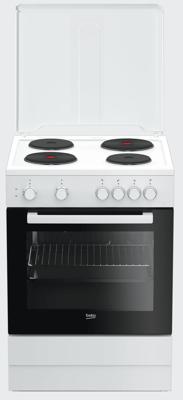 Beko FSS66000GW fornuis Vrijstaand fornuis Gesealde plaat Zwart, Wit