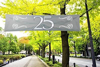 Spandoek zilver 25 jaar