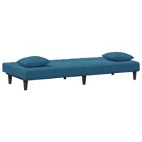 2-delige Loungeset met kussens fluweel blauw - thumbnail