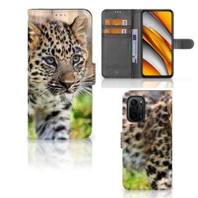 Poco F3 | Xiaomi Mi 11i | Telefoonhoesje | Met pasjeshouder | Baby Luipaard Poco F3 | Xiaomi Mi 11i | Telefoonhoesje | Met pasjeshouder | Baby Luipaard