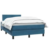 Boxspring met matras fluweel donkerblauw 120x210 cm - thumbnail