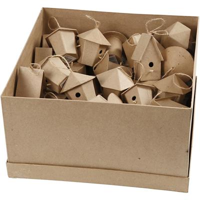 Creativ Company Vogelhuisjes papier-maché, 60st.