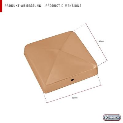 Connex Paalkapje 90X90Mm Zonder Kogel Cu - HV4297 Connex Paalkapje 90X90Mm Zonder Kogel Cu - HV4297