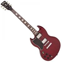 Vintage LVS6 Reissued Left Handed Cherry Red linkshandige elektrische gitaar - thumbnail