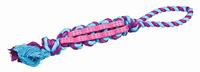 Trixie Denta Fun natuurlijk rubber gedraaide stokkentouw voor hond, 37 cm - thumbnail