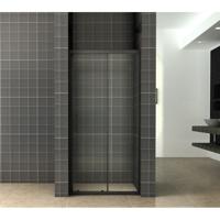 Wiesbaden Schuifdeur Skyline Douchedeur 130x200 cm 8 mm NANO Coating Mat Zwart - thumbnail