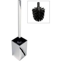 Geesa Hotel Toiletborstel met houder Chroom (zwarte borstelkop) 915113-06