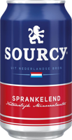 Sourcy mineraalwater, licht bruisend, blik van 33 cl, pak van 24 stuks, rood - thumbnail