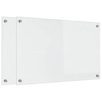 VidaXL Keuken achterwand 2 pcs doorzichtig 80 x 50 cm gehard glas - thumbnail