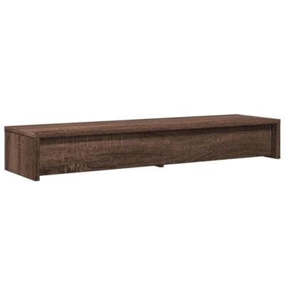 Monitorstandaard met lades 100x27x15 cm hout bruin eikenkleur