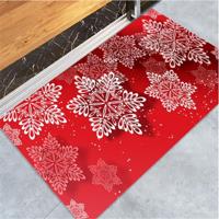 Kerst patroon huishoudelijke anti-slip vloermatten voor huis decoratie grootte: 40x60cm (sneeuwvlok) - thumbnail