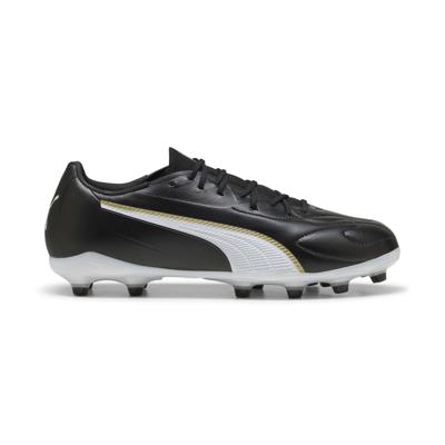 PUMA King 20 Match Gras / Kunstgras Voetbalschoenen (MG) Zwart Wit Goud