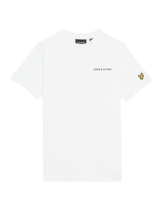 Script Embroidered T-shirt 626 White