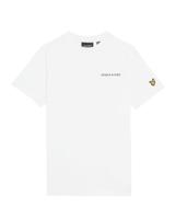 Script Embroidered T-shirt 626 White - thumbnail