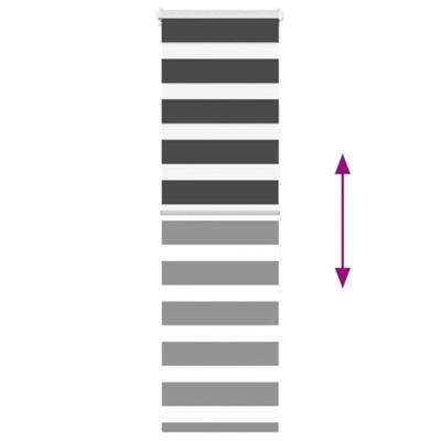 VidaXL Zebra rolgordijn 50x150 cm stofbreedte 45,9cm zwart